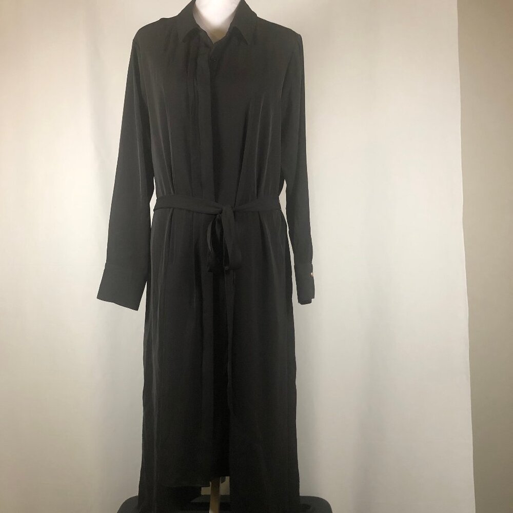 Worthington Black Button-Front Shirt Dress – XXL – Minimalist & Chic - Picture 4 of 11